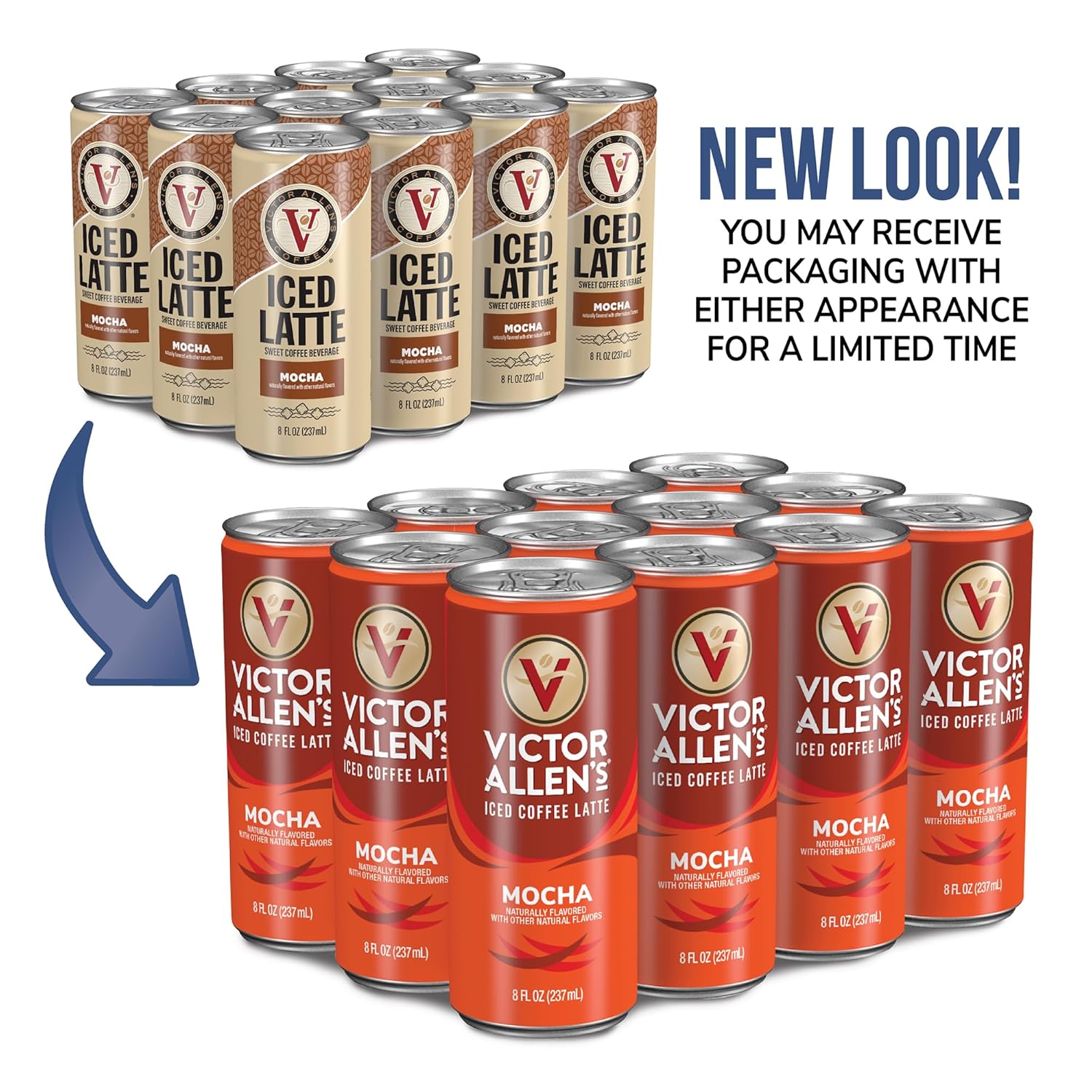 Iced Mocha Latte Canned Coffee, 8oz (12 Pack) S277410