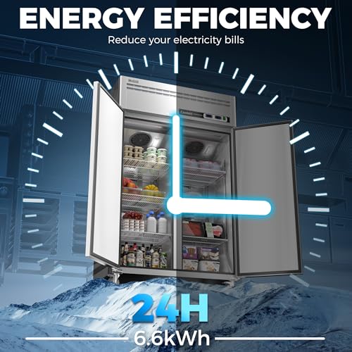Commercial Refrigerator and Freezer Combo, 54 Cu.ft, Upright F484