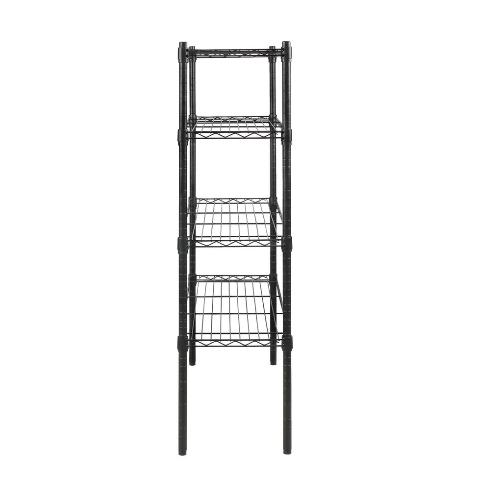 4 Tier Wire Shelf Unit, Black, 1400 lb. Capacity P595736