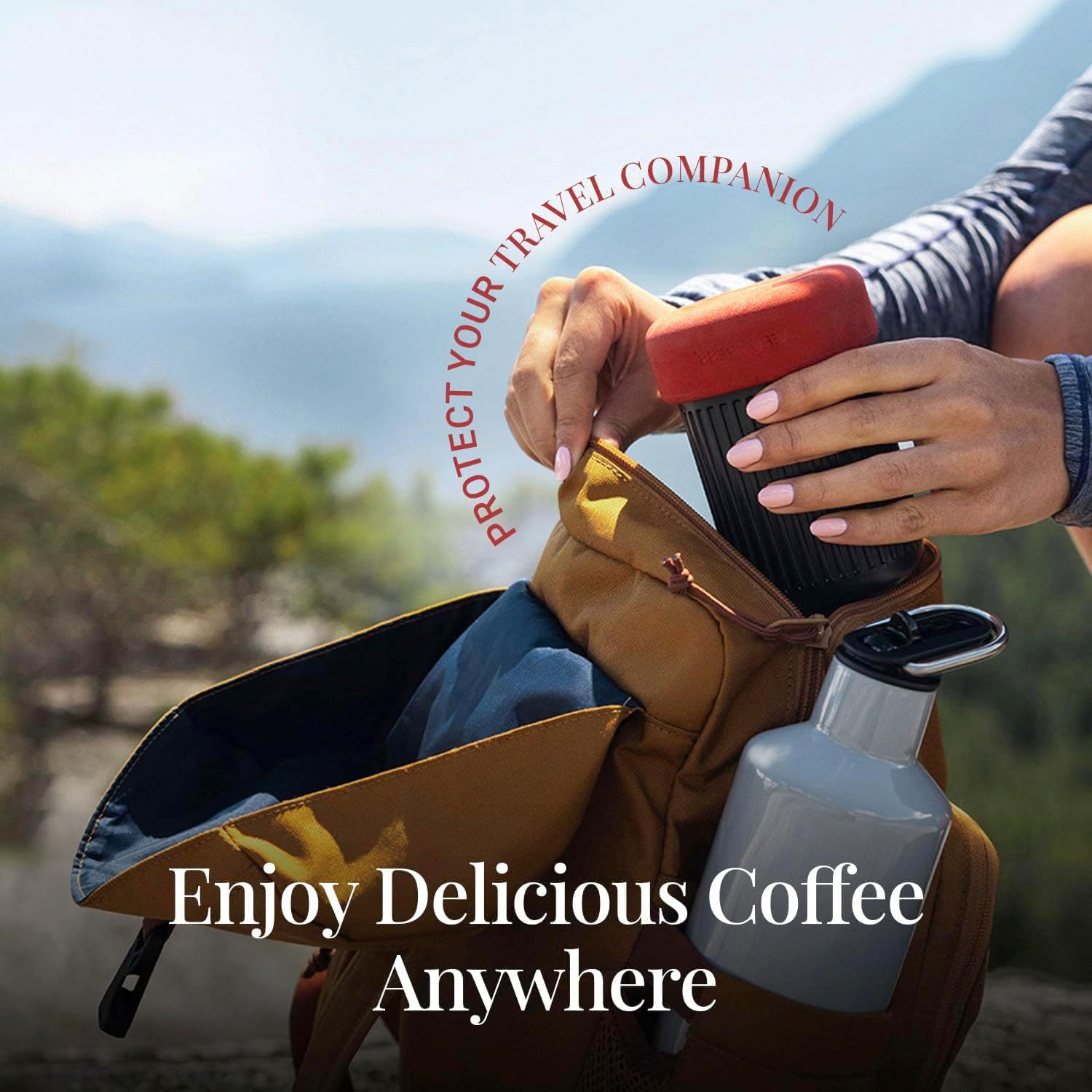 Travel Coffee Press Kit - 3-in-1 Portable Coffee Maker for Camping P9269