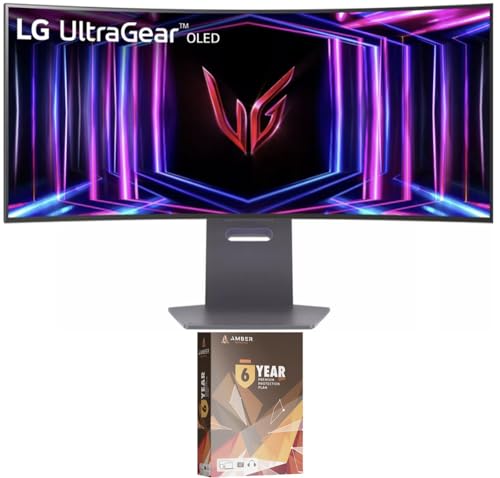 LG 34GS95QE-B 34 Inch Ultragear Curved OLED Gaming Monitor with 4 Year Amber Protection Plan (2024)