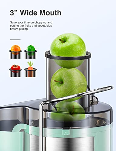 Juicer Machine, 800W Centrifugal Extractor with Wide Mouth Feed Chute, Stainless Steel, BPA-free V753