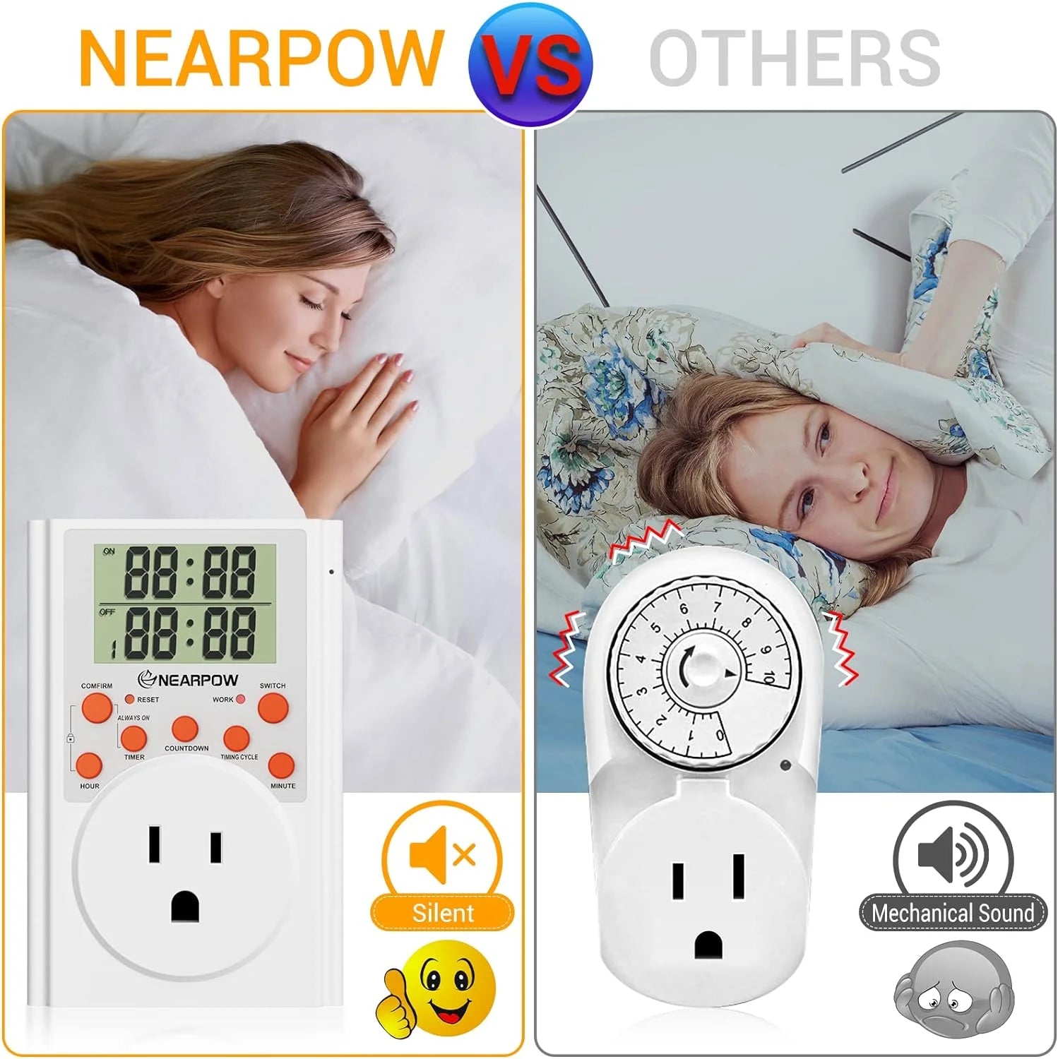 Programmable Plug-in Digital Timer Switch with 3-Prong Outlet Z423