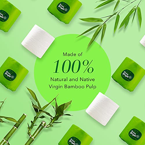 Bamboo Toilet Paper 2-Ply with Kitchen Towel, 24 Rolls J262