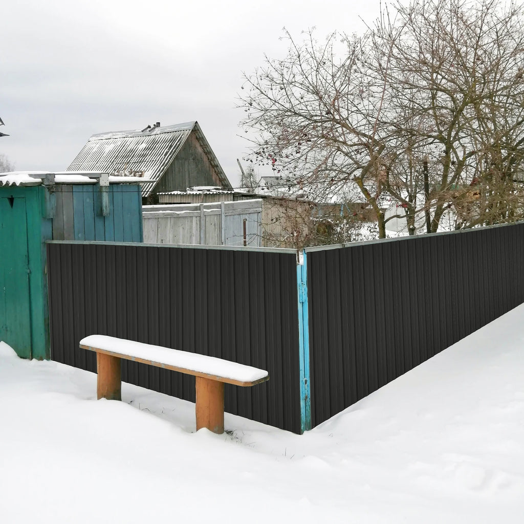 20 Pcs Galvanized Metal Roof Panels, Black Q341