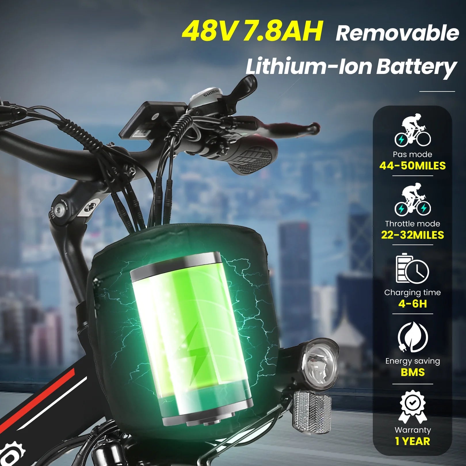 Foldable Electric Bike 500W 26" 48V Full Suspension for Adults G202633