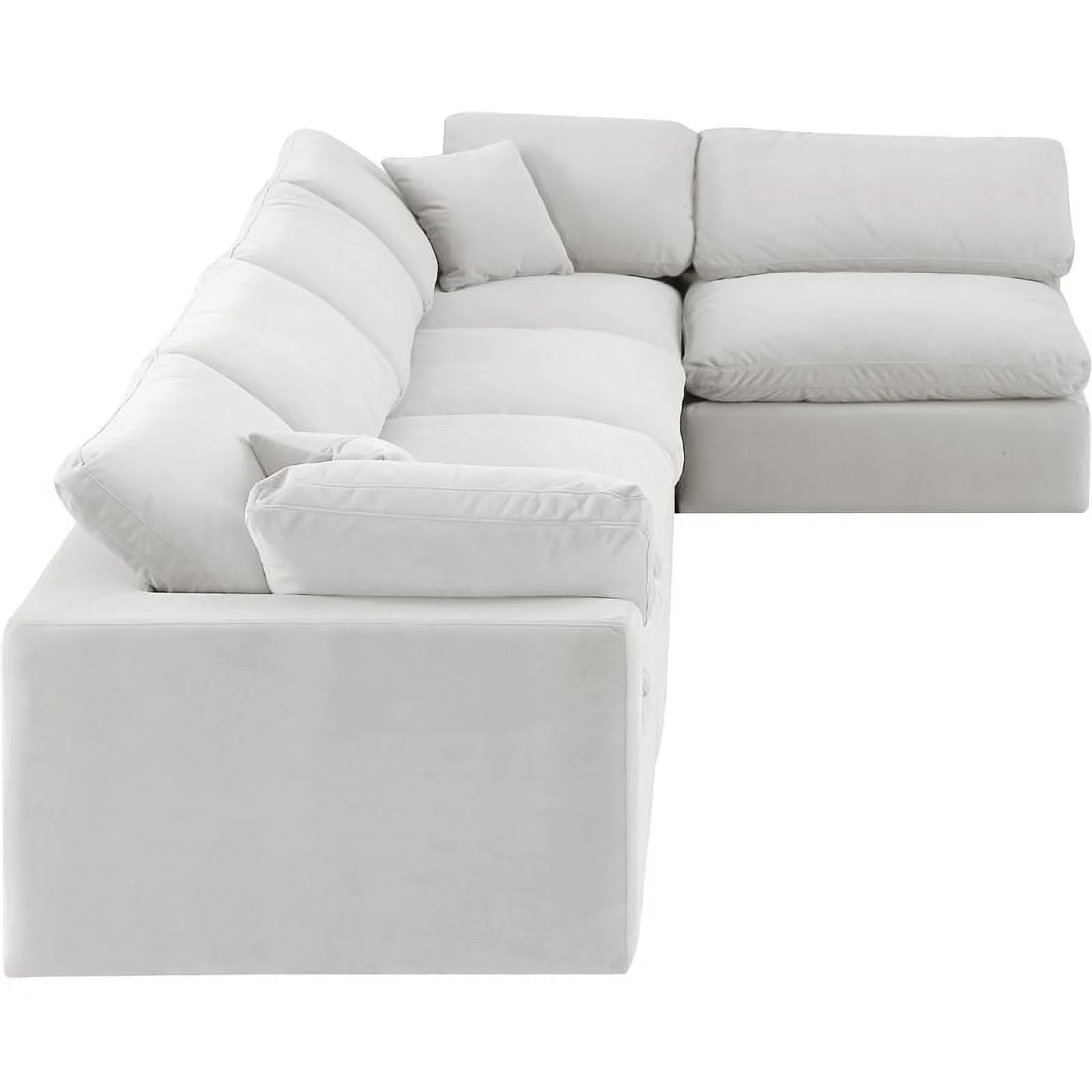 Cream Velvet Modular Sectional C1935