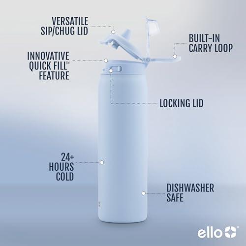 Stainless Steel Water Bottle with Leak Proof Lid, 22oz J59428