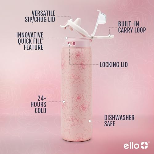 Stainless Steel Water Bottle with Leak Proof Lid, 22oz J59428