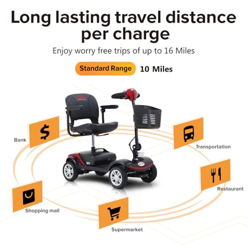 Compact 4-Wheel Mobility Scooter for Seniors and Adults T9428