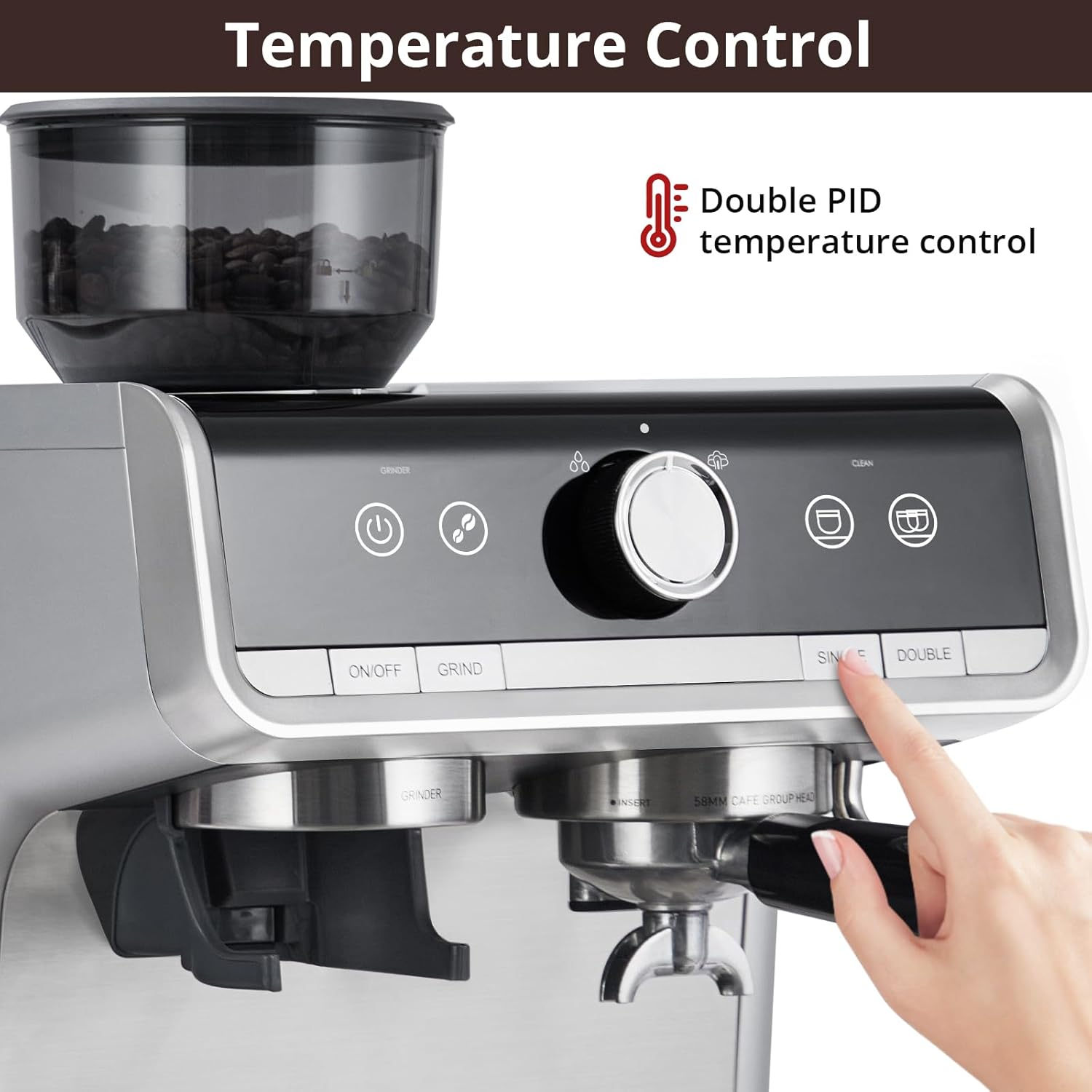 Espresso Maker with Milk Frother, 20 Bar Pressure, 2.8L Tank X2173