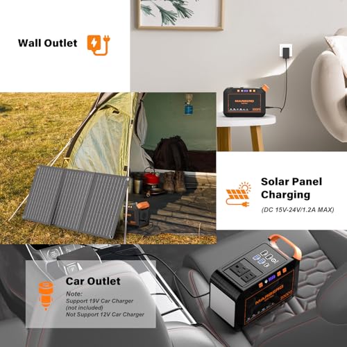 Portable Power Station 88Wh Camping Lithium Battery Solar Generator with AC Outlet S182630