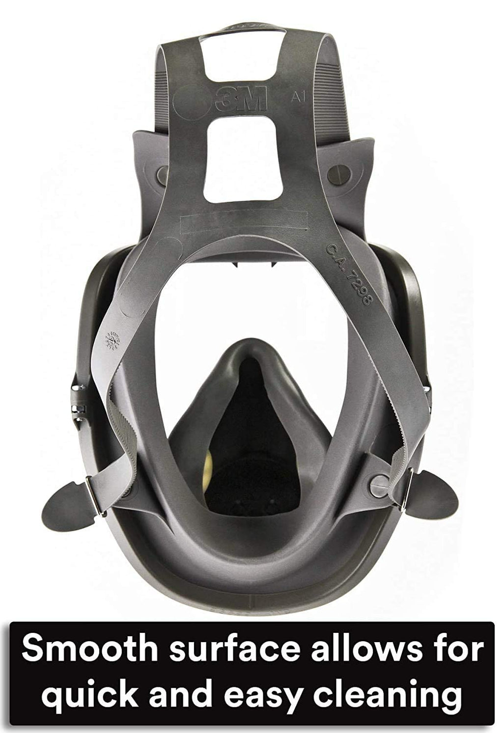 Reusable Full Face Mask Respirator, Grey, Medium L611979