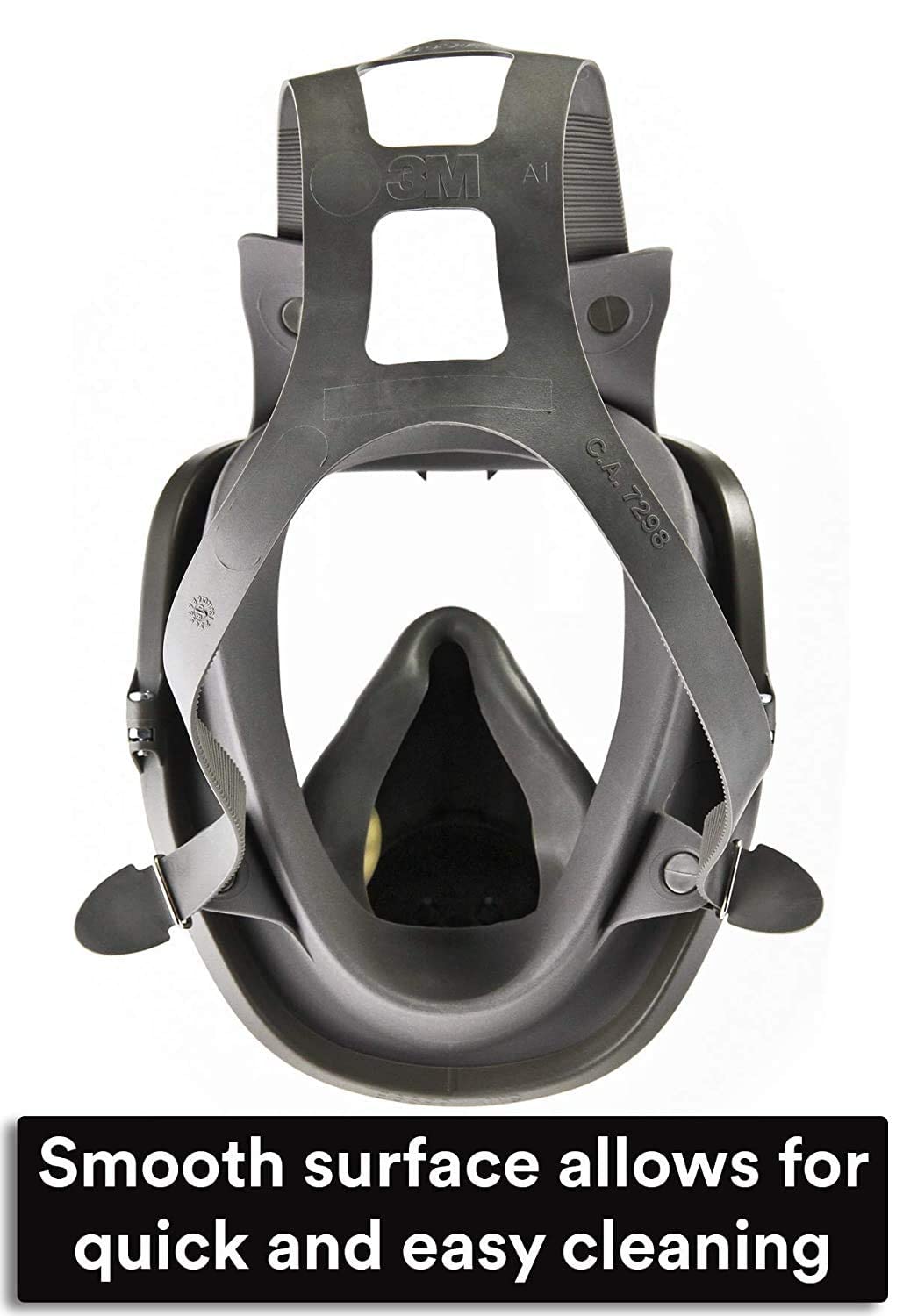 Reusable Full Face Mask Respirator, Grey, Medium L611979