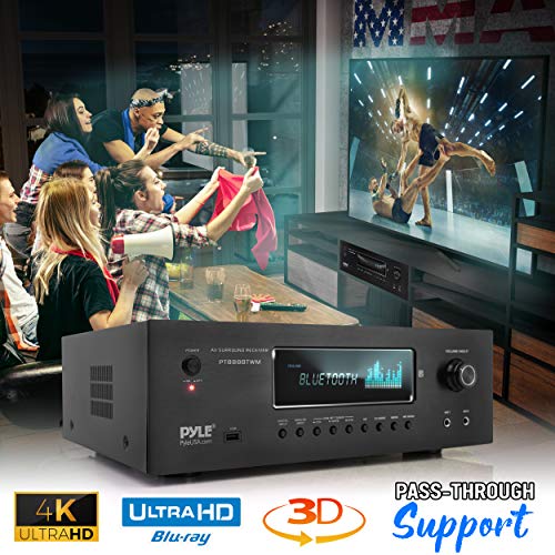 1000W 5.2 Channel Home Theater Receiver with Bluetooth and Wireless Mics D702