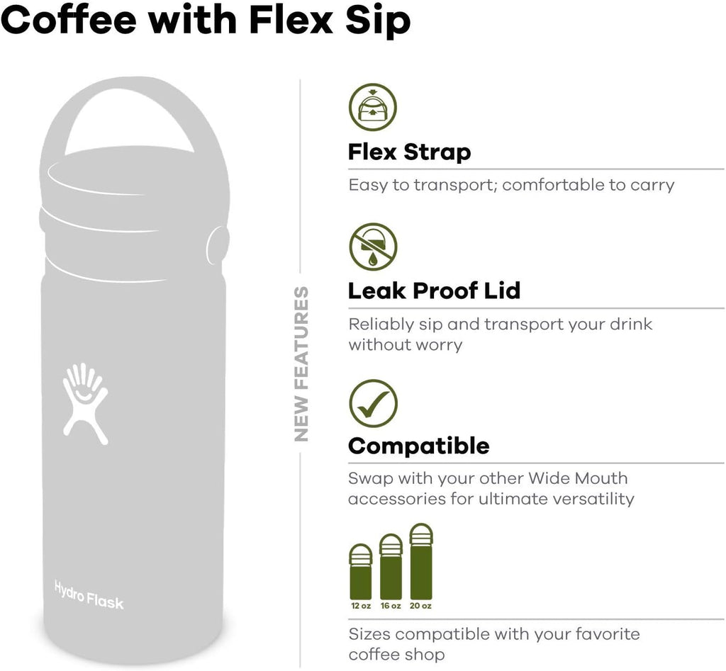 16 oz Wide Mouth Bottle with Flex Sip Lid Z299