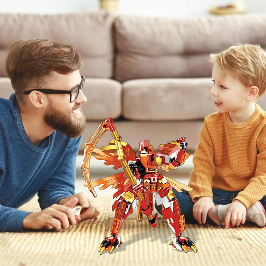Red Ninja Warrior Robot Building Blocks Set C104071