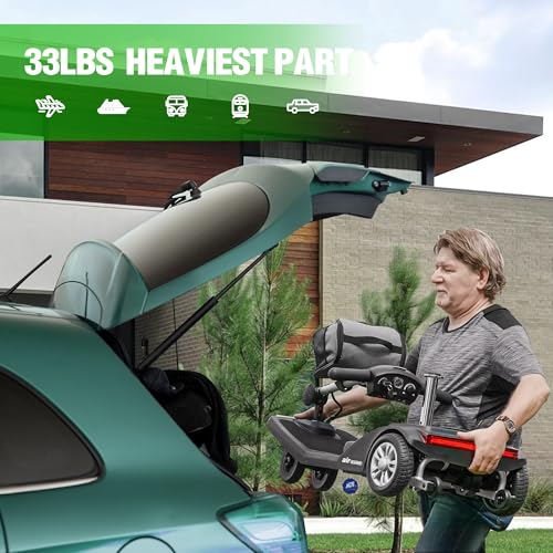 Folding Electric Mobility Scooter for Adults, 3-Wheel, Airline Approved B98982