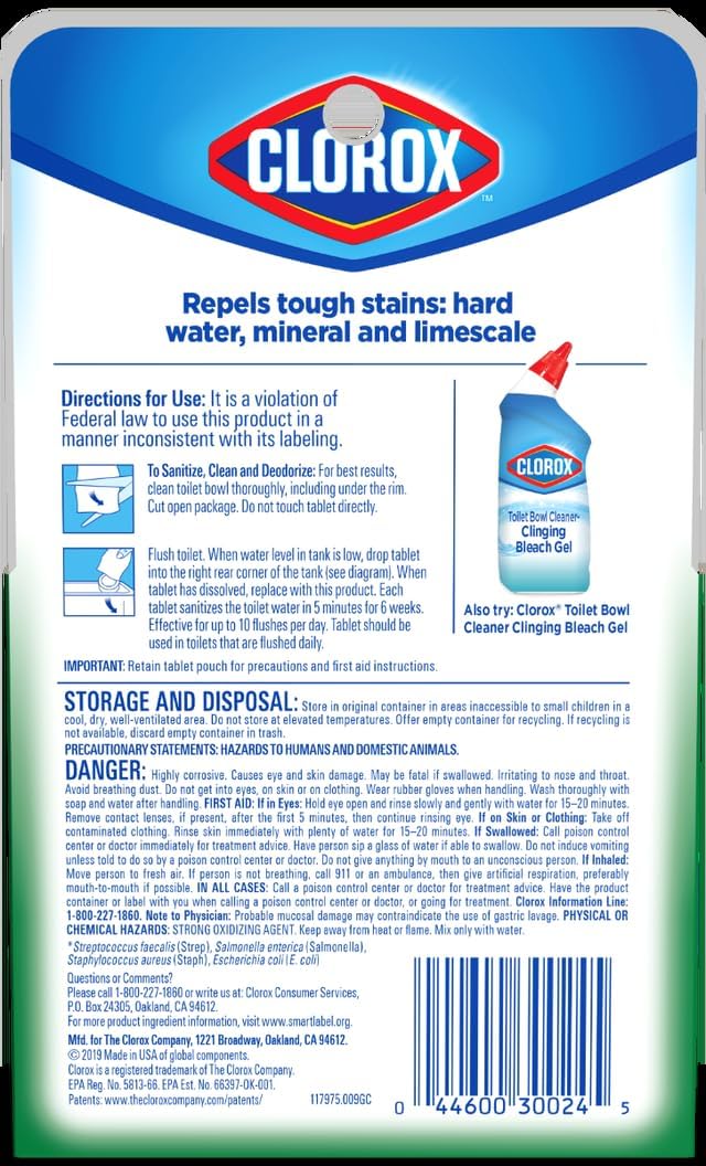 Toilet Bowl Cleaner Tablets with Bleach V521