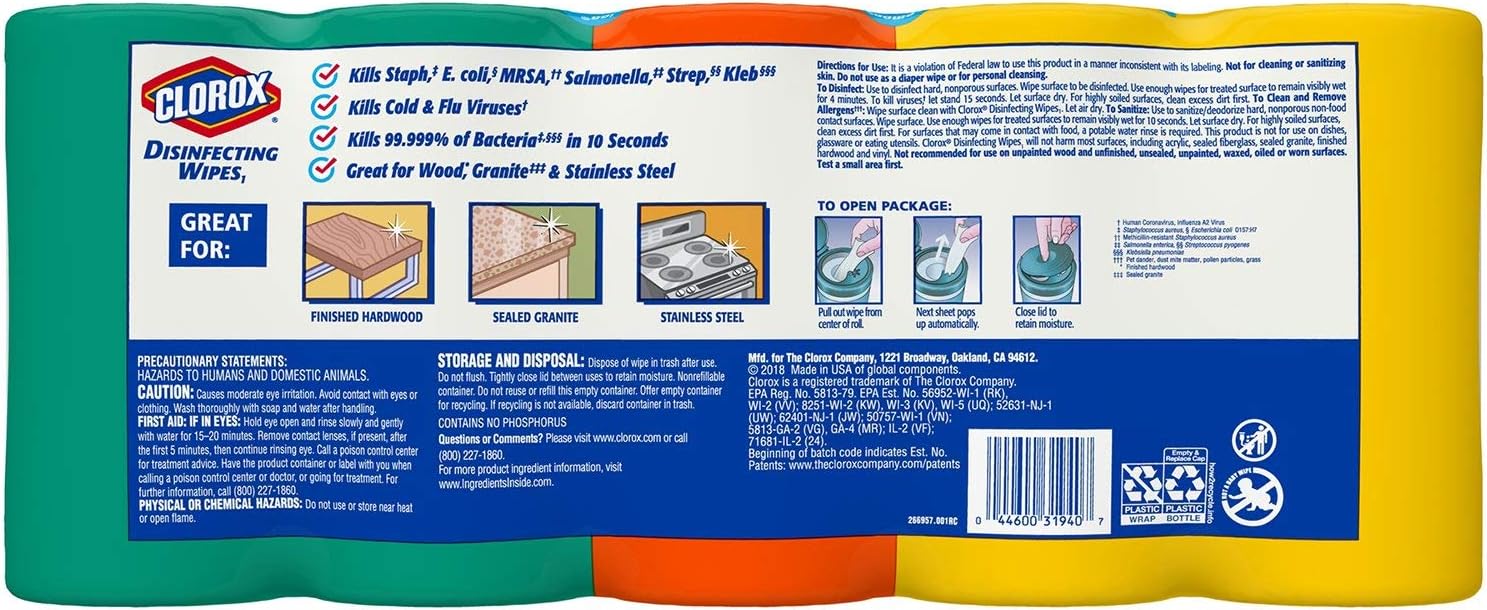 Disinfecting Wipes, 78 Count (Pack of 5) V784698