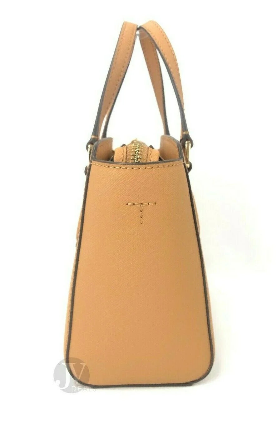 Women's Saffiano Leather Mini Top Zip Tote Handbag B9855