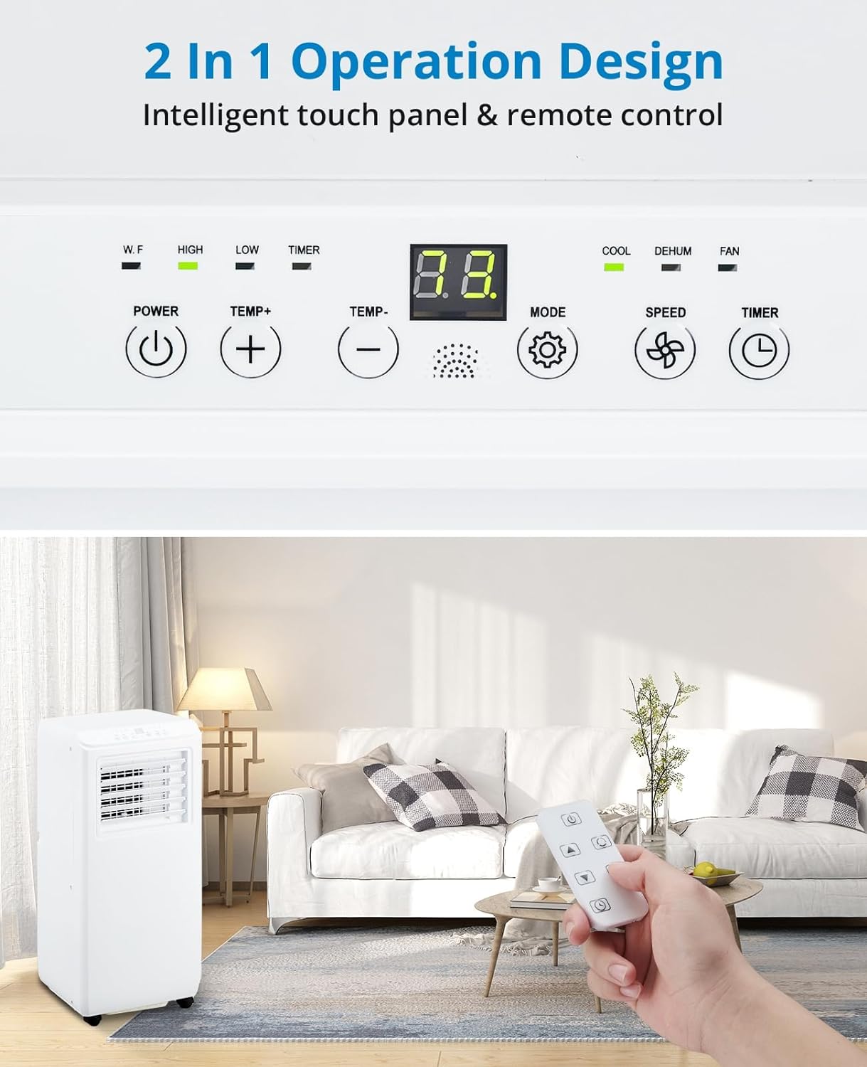 Portable Air Conditioner 10000 BTU with Remote Control for 450 Sq. Ft. Rooms M48700