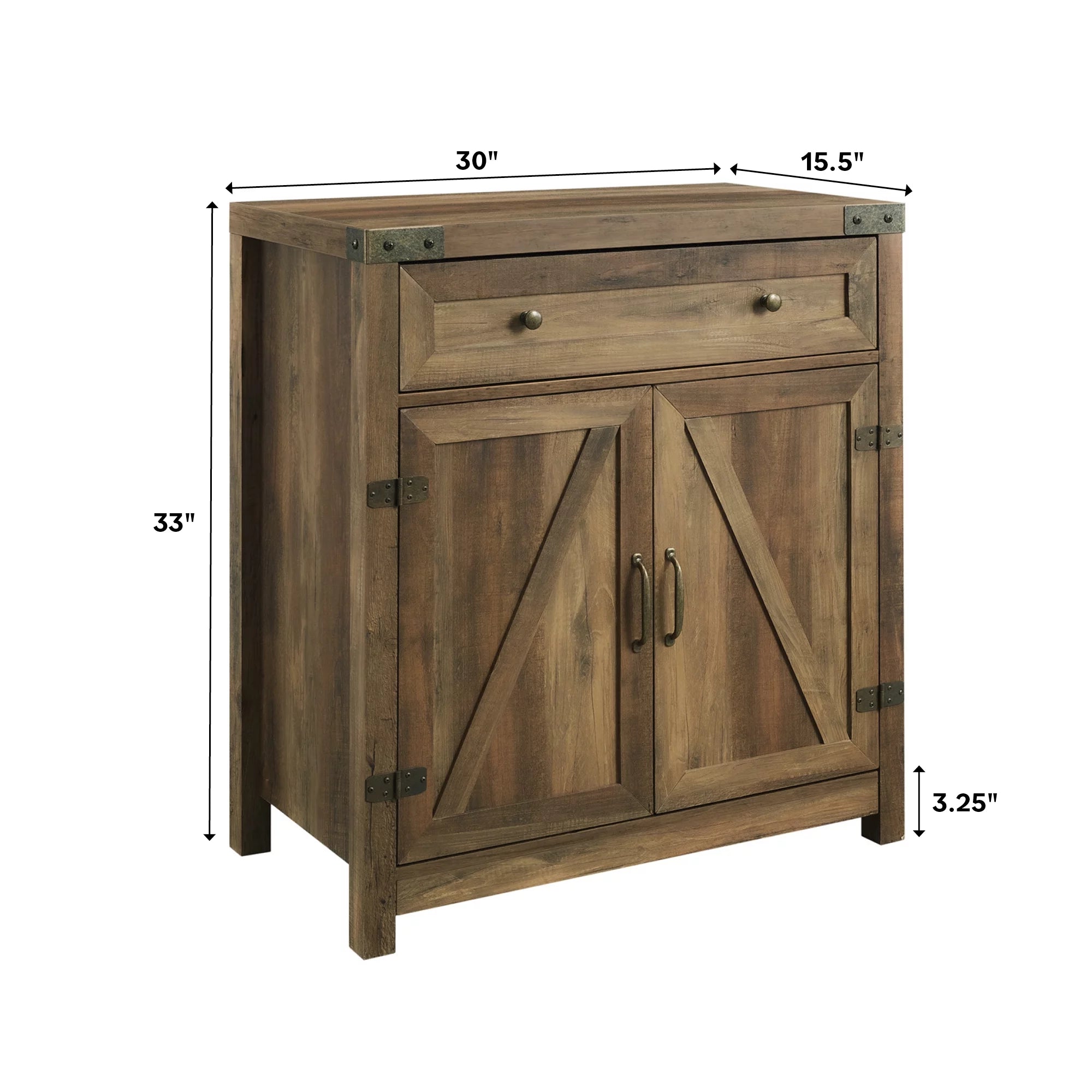 Farmhouse Barn Door Accent Cabinet, Reclaimed Barnwood I4596