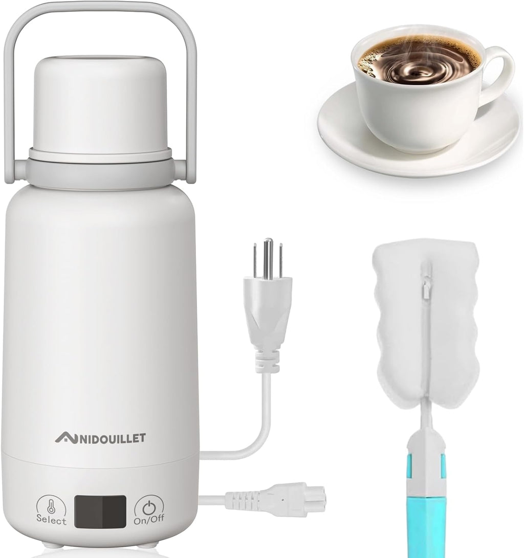 Travel Electric Kettle Portable Large Capacity 1L Tea Coffee Kettle Water Boiler