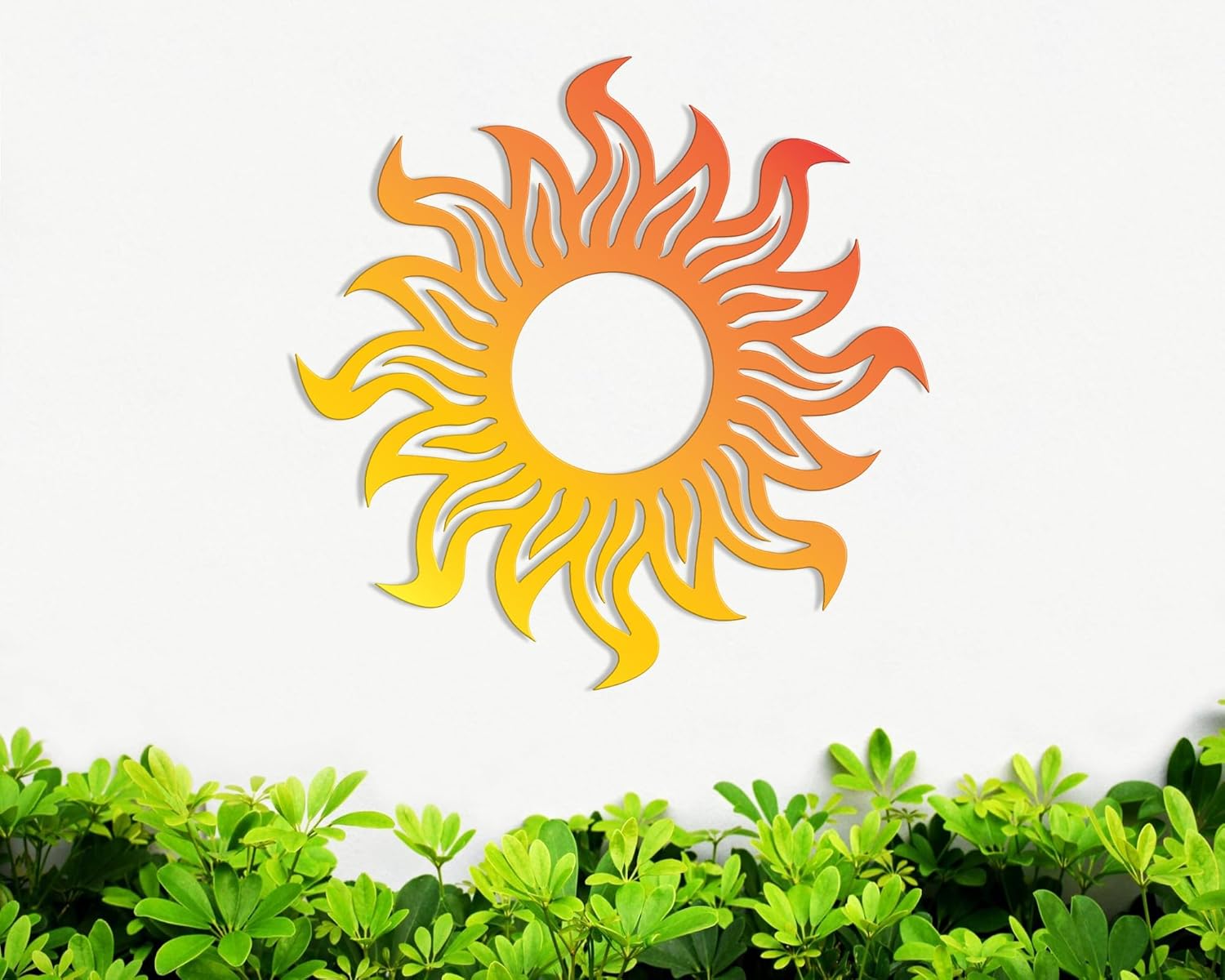 Sun Metal Wall Art - Large Bright Hanging Sunburst Decoration A1930