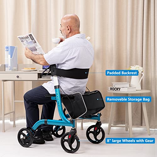 Rollator Walker for Seniors, Folding with Seat and 8-Inch Wheels O659