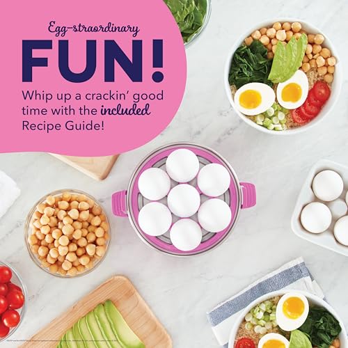 Rapid Egg Cooker for 6 Eggs, Hard Boiled, Poached, Scrambled, or Omelets, Auto Shut Off - Black O7665