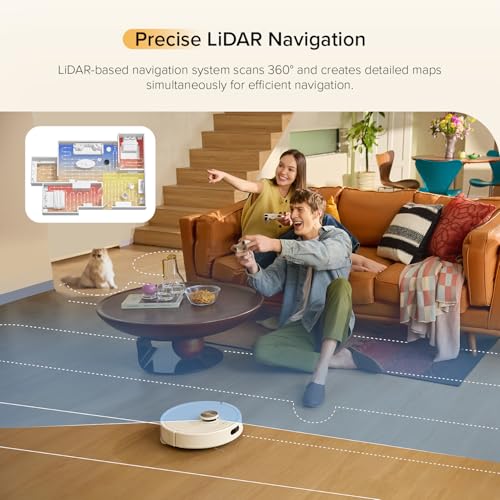 Robot Vacuum with Self-Empty Dock, 5500 Pa Suction, LiDAR Navigation S624100
