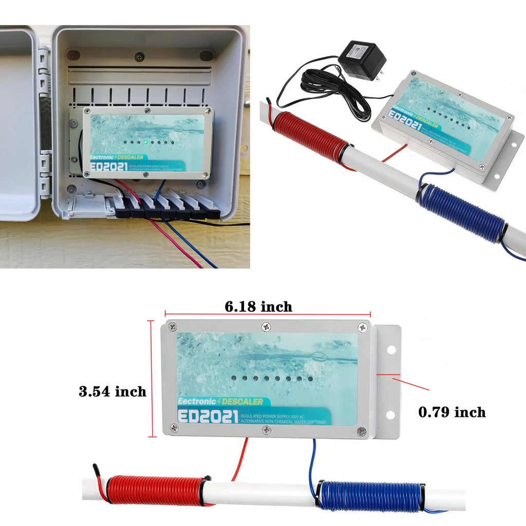 Electronic Water Descaler System for Whole House, Salt Free, Reduces Limescale D141973