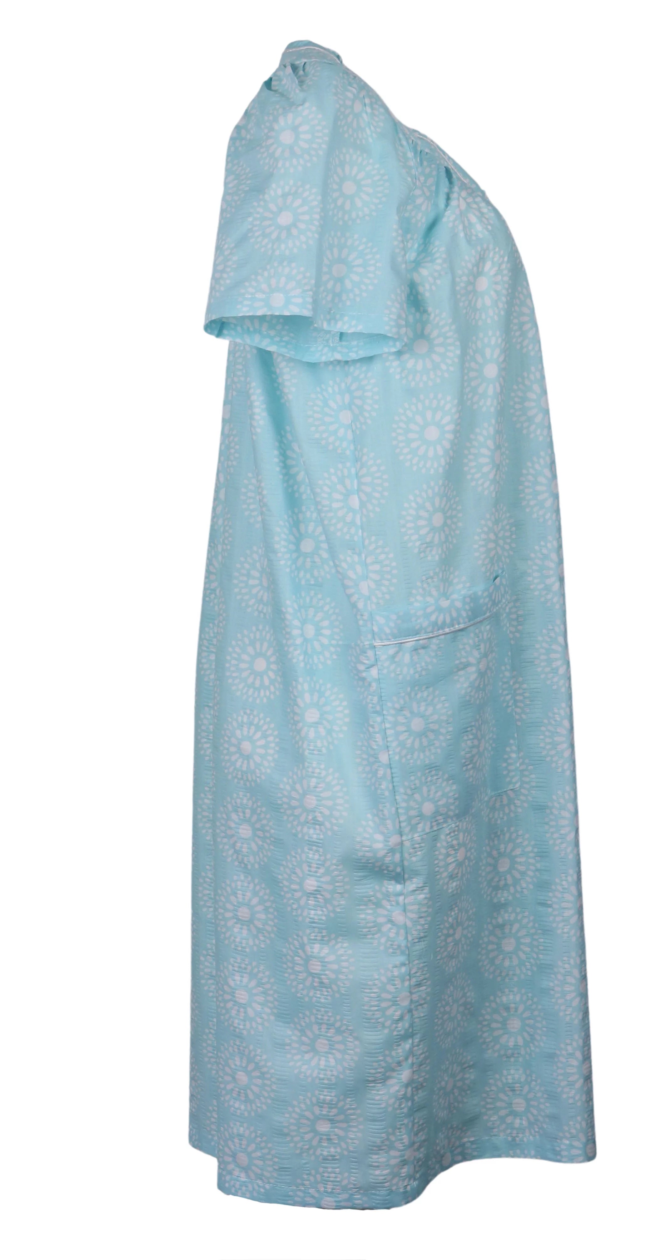 Women's Snap-Front Duster Robe With Pockets F57528
