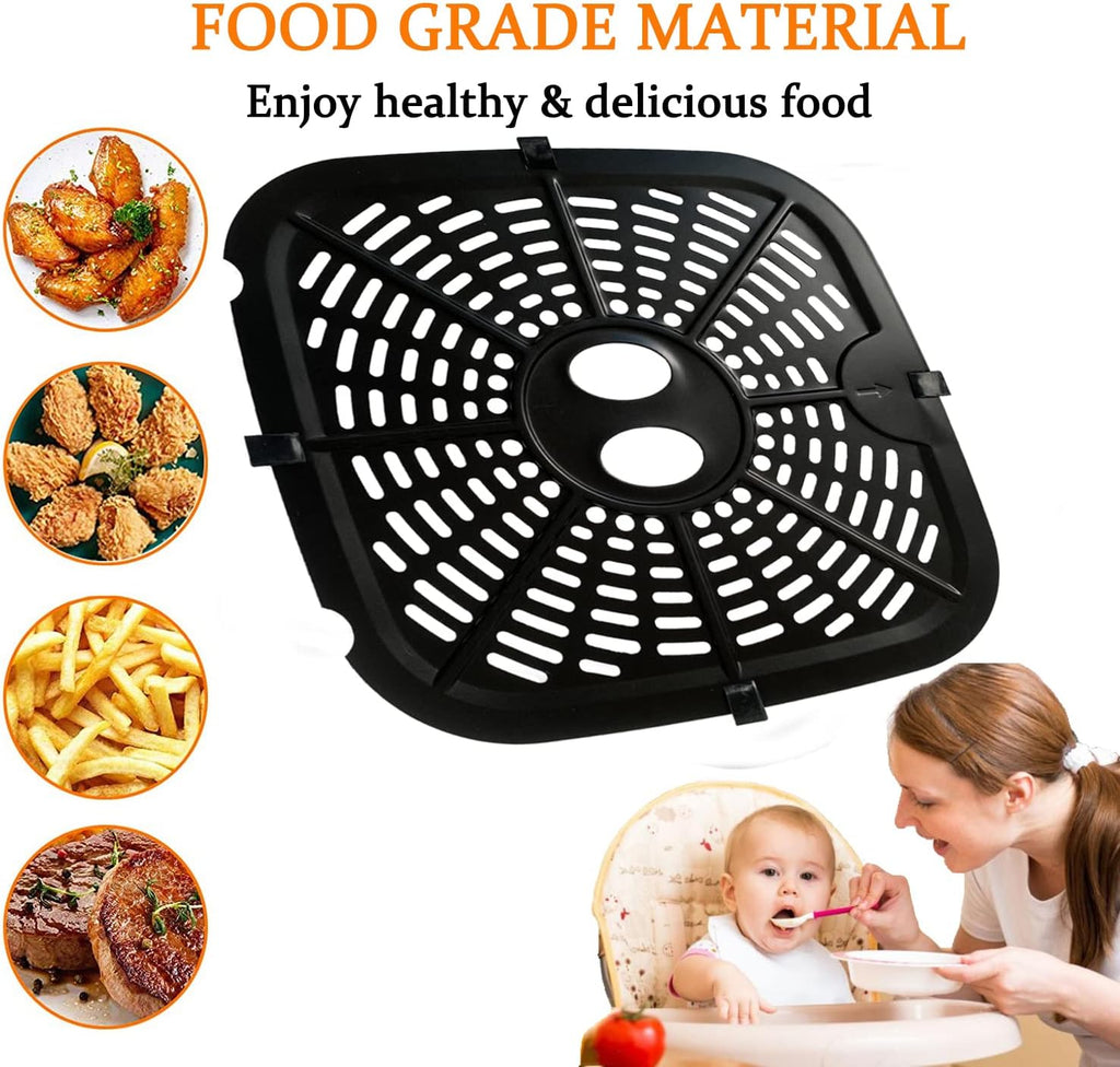 Air Fryer Replacement Crisper Tray, 9.6 Inch Double-Layer Coating Grill Plate W558635