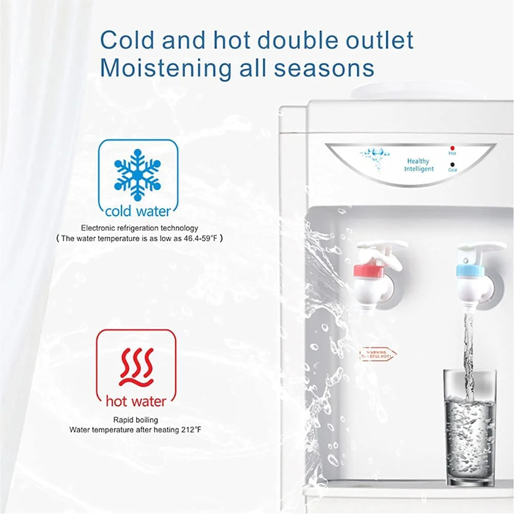 Hot & Cold Water Dispenser with Child Safety Lock, Top-Loading, White K439