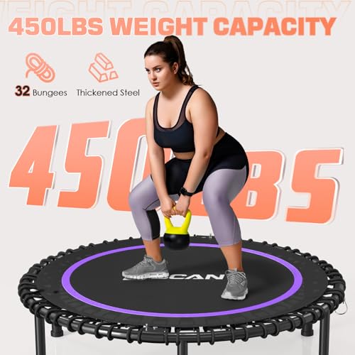 Foldable Mini Trampoline for Adults with Durable Bungees V5441