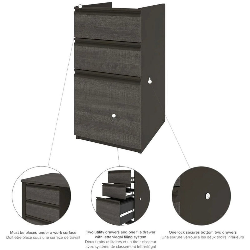 L Shaped Computer Desk with Hutch Q9139