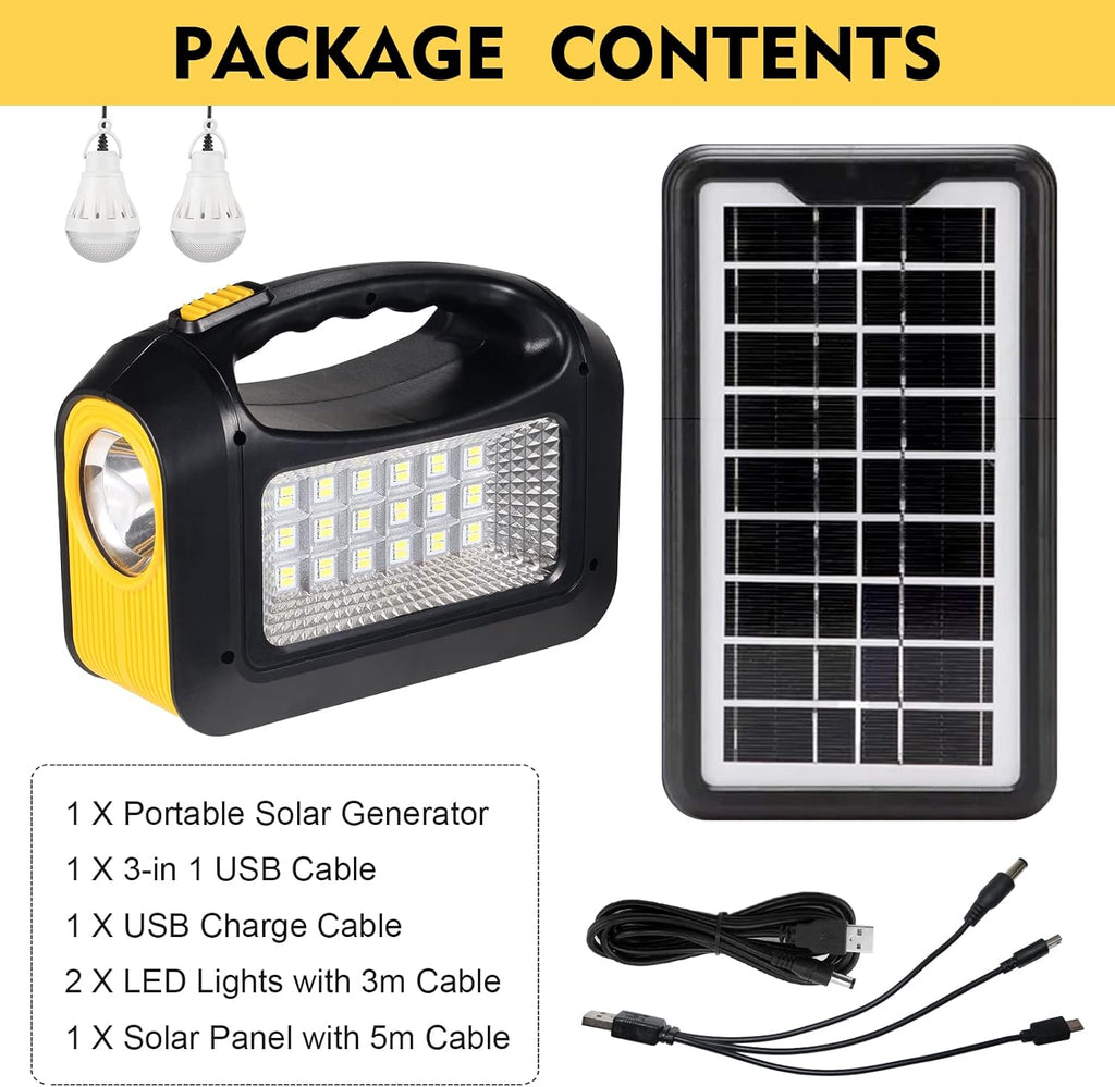 Solar Generator with Panels - Portable Power Station for Emergency Home Use O50192