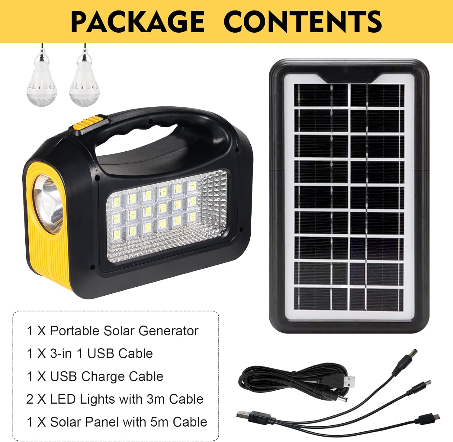 Solar Generator with Panels - Portable Power Station for Emergency Home Use O50192