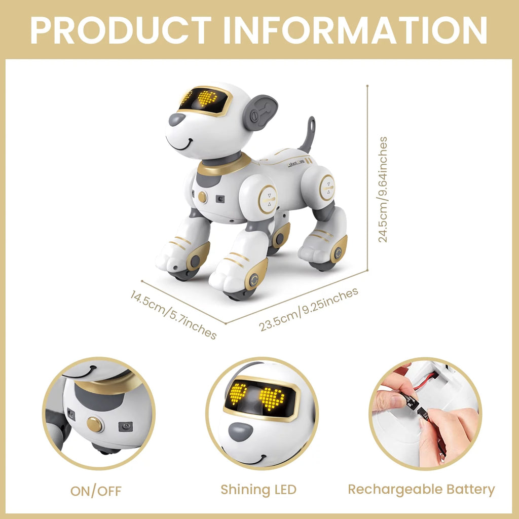 Remote Control Robot Dog for Kids Interactive Robotic Pet Follow Me Programmable Sing and Dance H2616