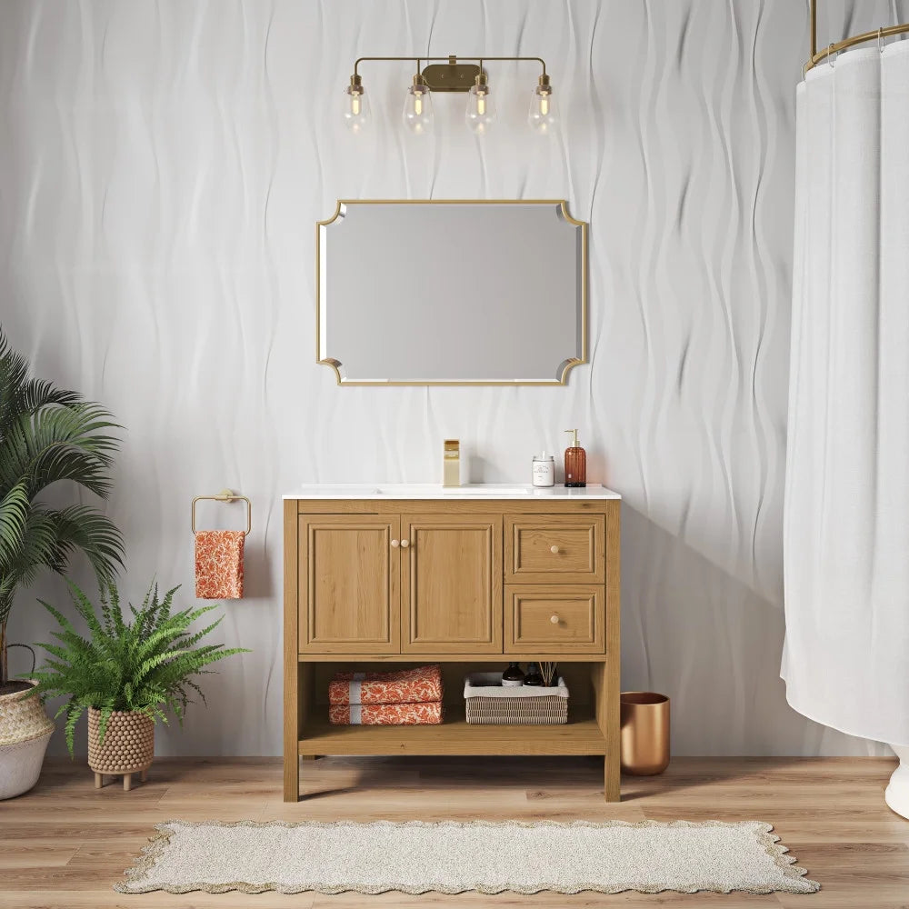 36" Bathroom Vanity in Natural Oak X573