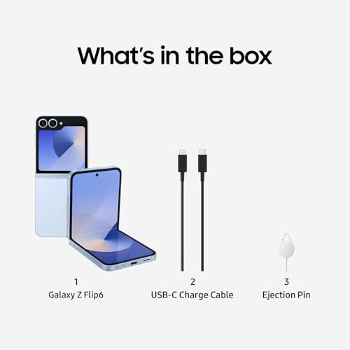 Galaxy Z Flip 6 AI Cell Phone, 256GB Unlocked Android Smartphone, Foldable Design C58927