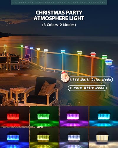 Solar Post Lights for Outdoor Deck Fence, 3 Modes, Waterproof LED B4861