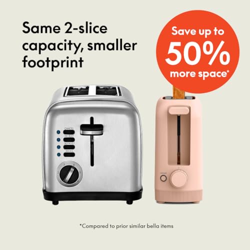 2 Slice Slim Toaster with 6 Shade Control, Reheat & Cancel, Removable Crumb Tray E366018