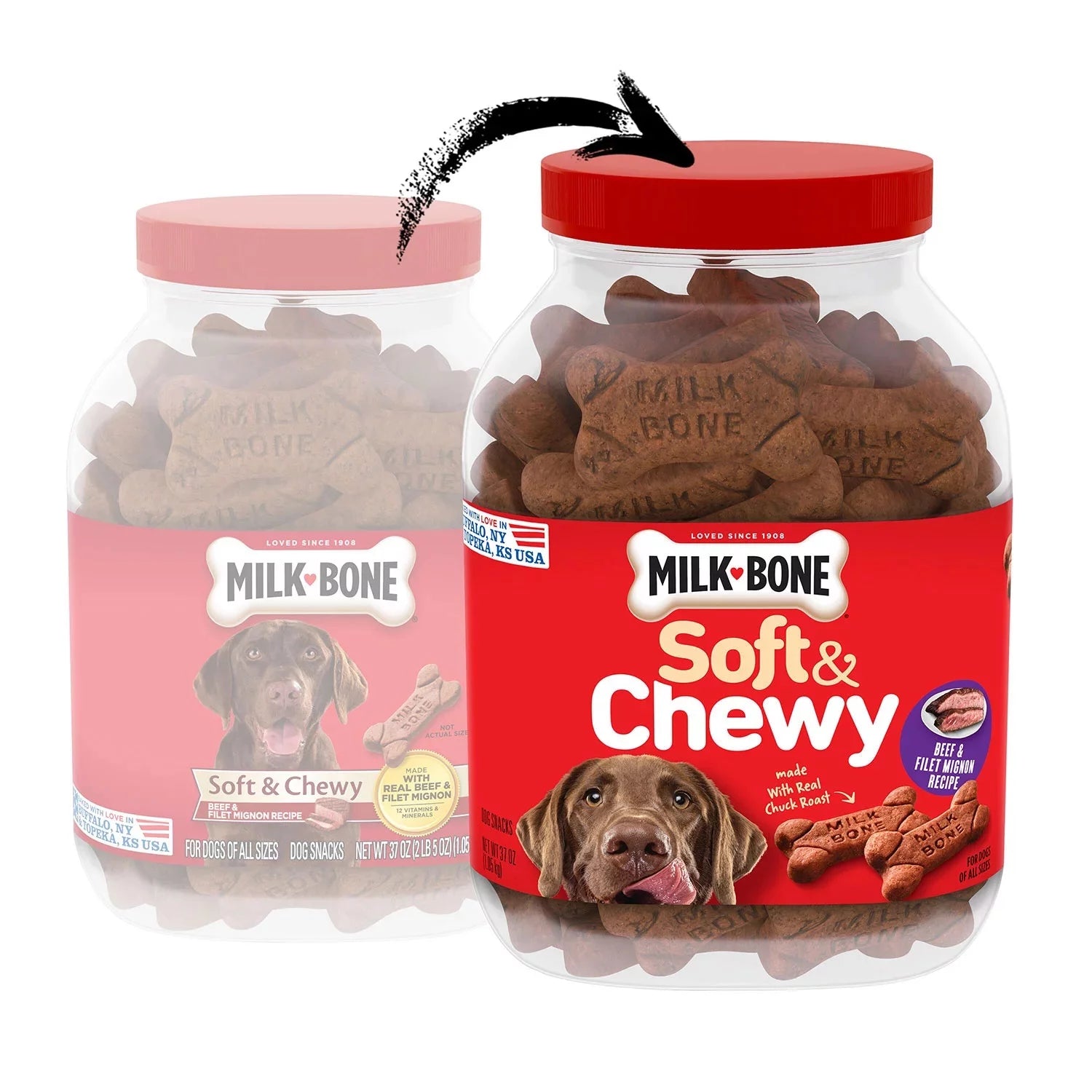 Soft & Chewy Beef Dog Snacks, 2 Pack C507
