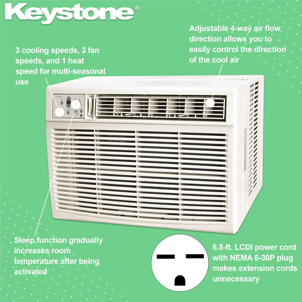 25,000 BTU 230V Window/Wall Air Conditioner with Supplemental Heat O534181