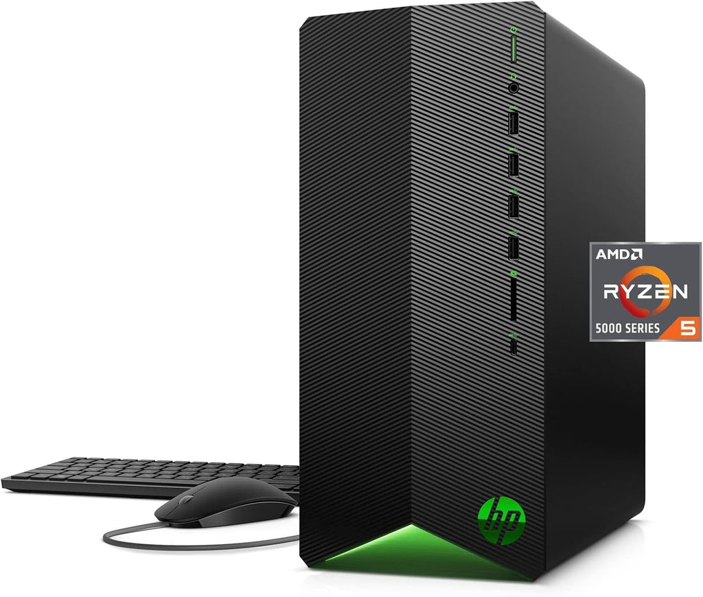 HP Pavilion Gaming Desktop PC AMD Ryzen 5 5600G Processor, AMD Radeon RX5500, 8GB RAM, 256GB PCIe NVMe M.2 SSD, with Mouse and Keyboard Windows 10 Home (TG01-2003w)