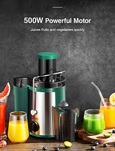Juicer Machine, 800W Centrifugal Extractor with Wide Mouth Feed Chute, Stainless Steel, BPA-free V753