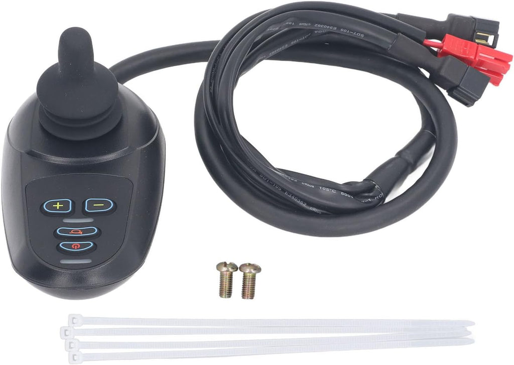 Wheelchair Joystick Controller, 4 Keys, Adjustable Speed and Brake, 24V DC S7589